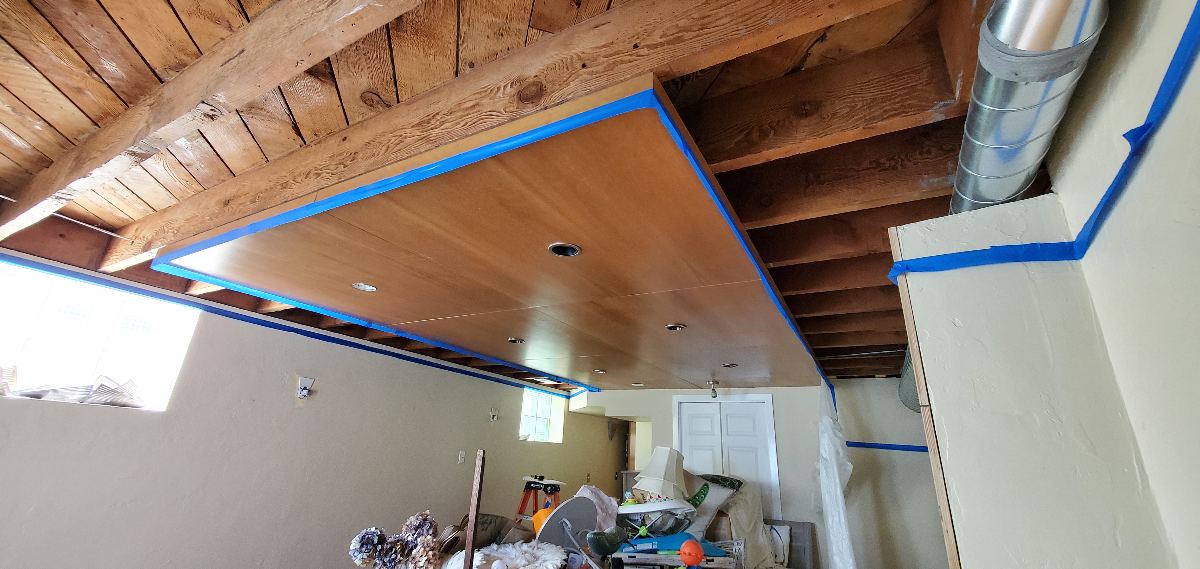 Basement Ceiling before