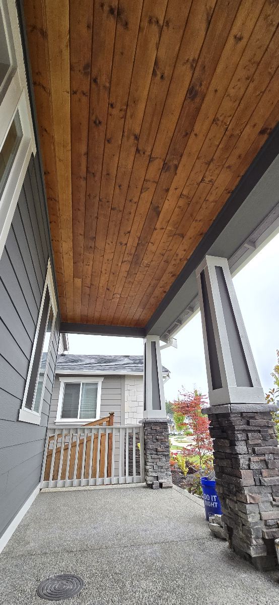 Wood Ceiling Staining after