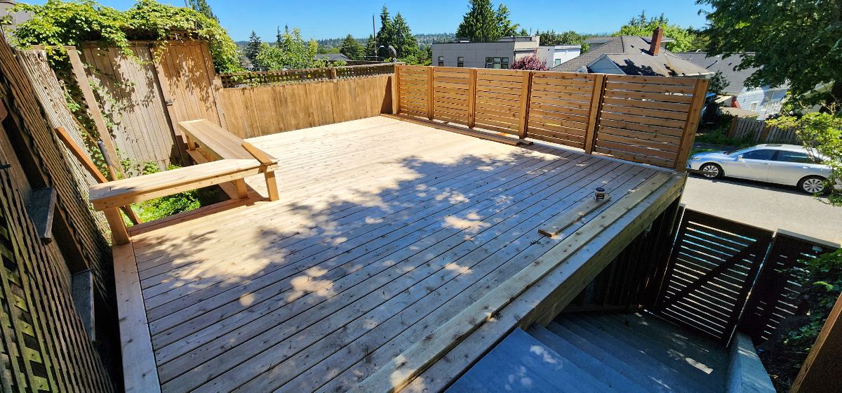 Deck Staining Andy before SEACOL finishing