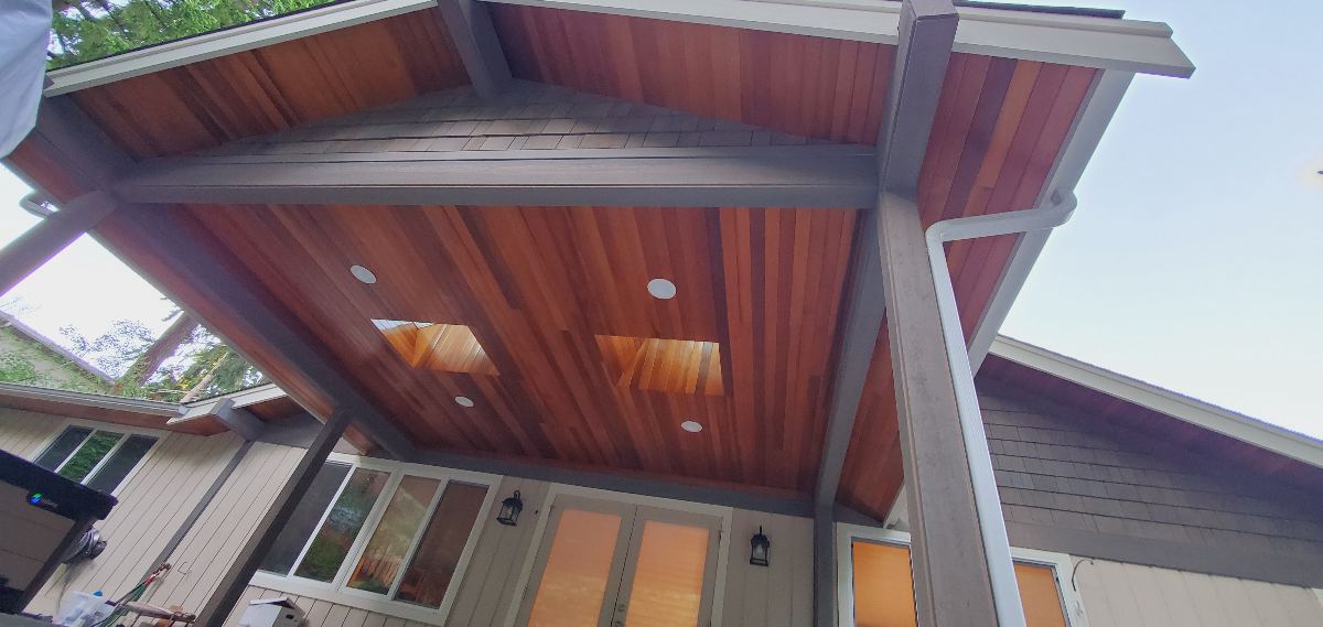 Patio Ceiling Staining after SEACOL finishing