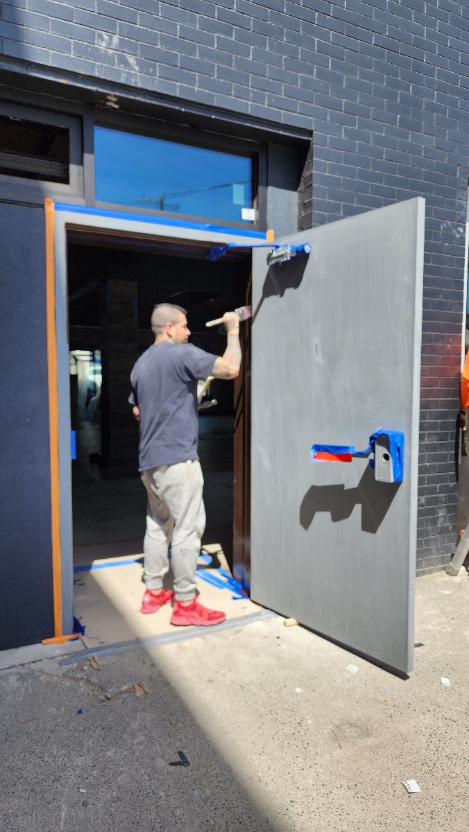 Commercial Door before SEACOL finishing