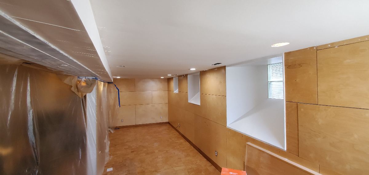 Basement Drywall Customization after SEACOL finishing