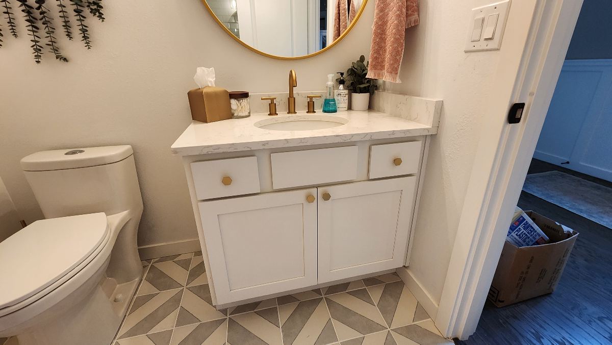 Bathroom Vanity before